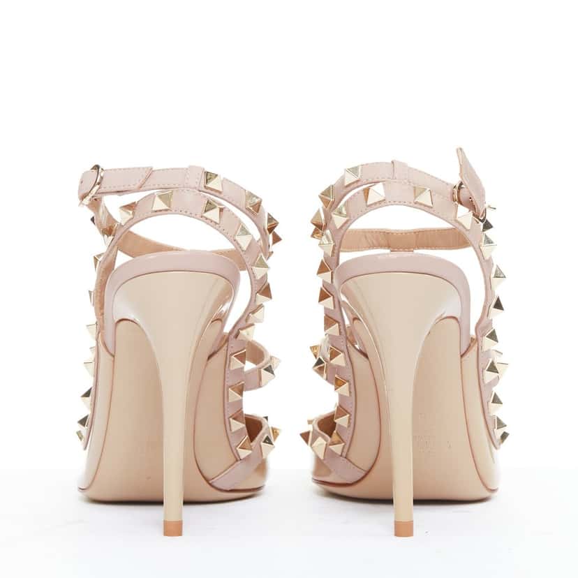 Valentino Rockstud 100 Beige Leather Good condition - Box View