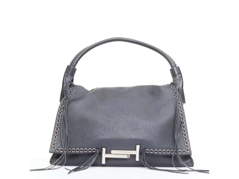 Tod's Double T D Bag Black Leather Good condition - Front View