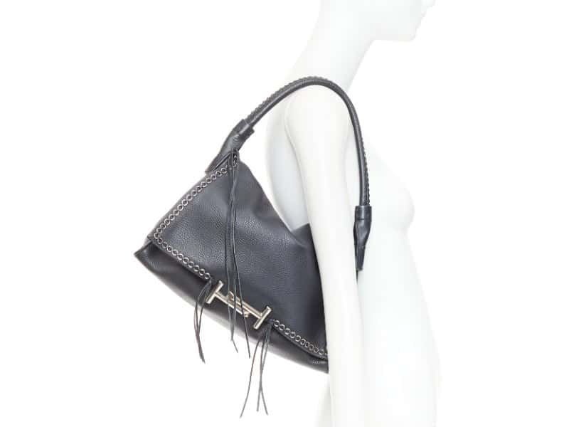 Tod's Double T D Bag Black Leather Good condition - Back View