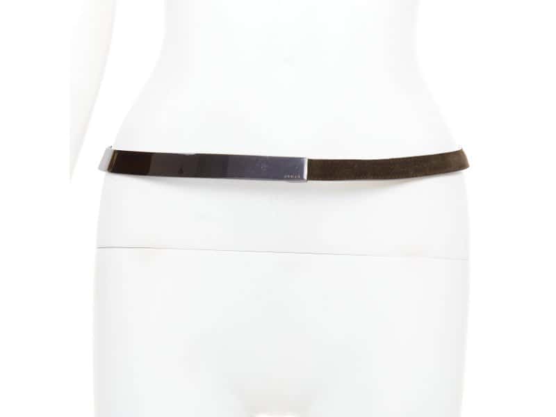 Gucci Belt Brown Metal Fair condition - Front View