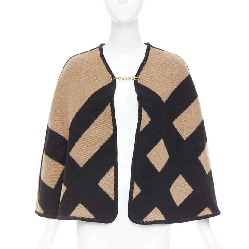 Burberry Jacket Beige Wool Very good condition - Front View