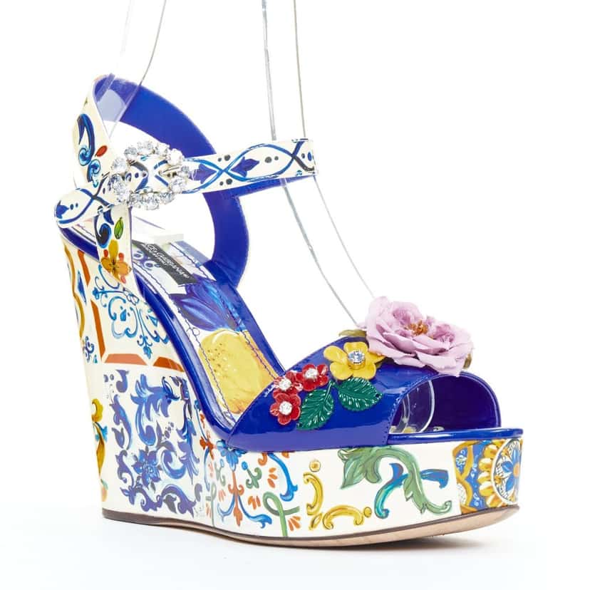 Dolce Gabbana Heels Blue Leather Good condition - Inside View