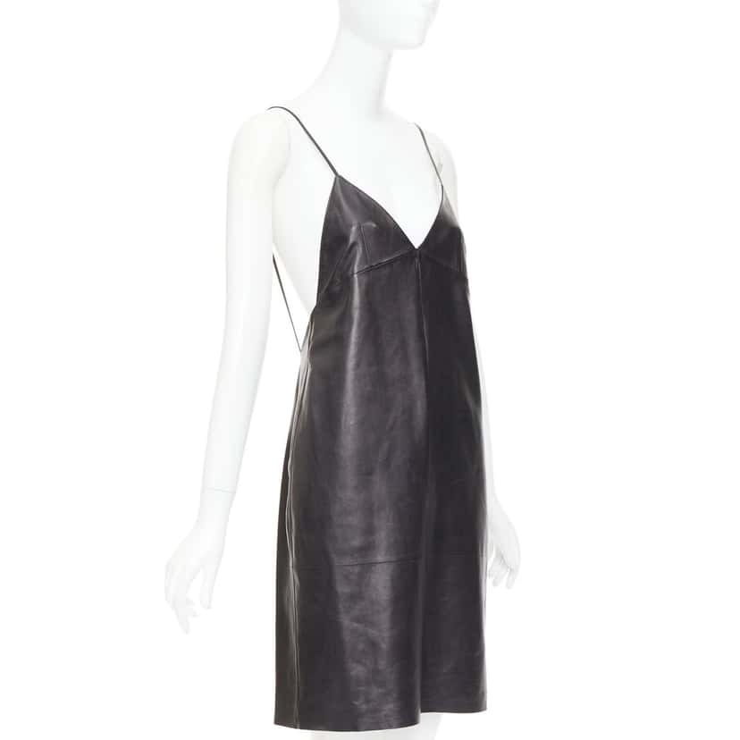 Saint Laurent Dress Black Leather Never worn - Inside View