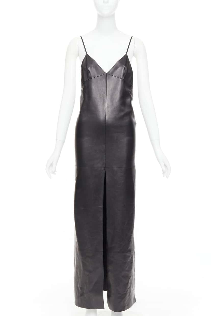 Saint Laurent Dress Black Leather Never worn, with tag - Front View