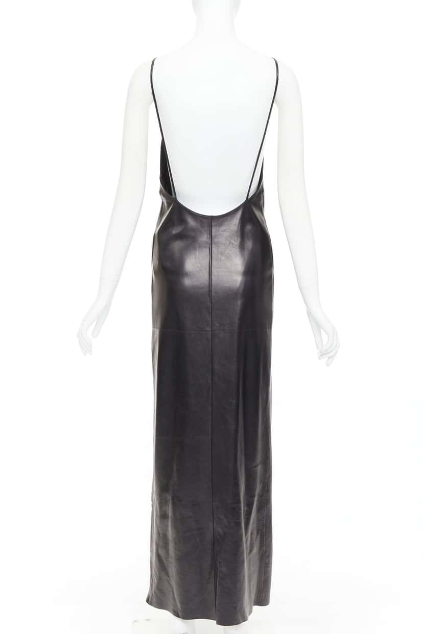 Saint Laurent Dress Black Leather Never worn, with tag - Box View