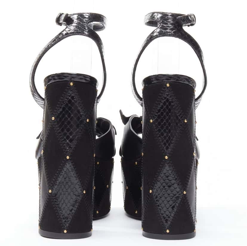 Saint Laurent Paige 85 Black Suede Never worn - Box View