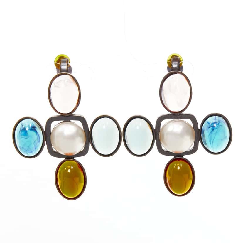 Saint Laurent 666425-Y15VR-9247 Blue Metal Never worn - Front View