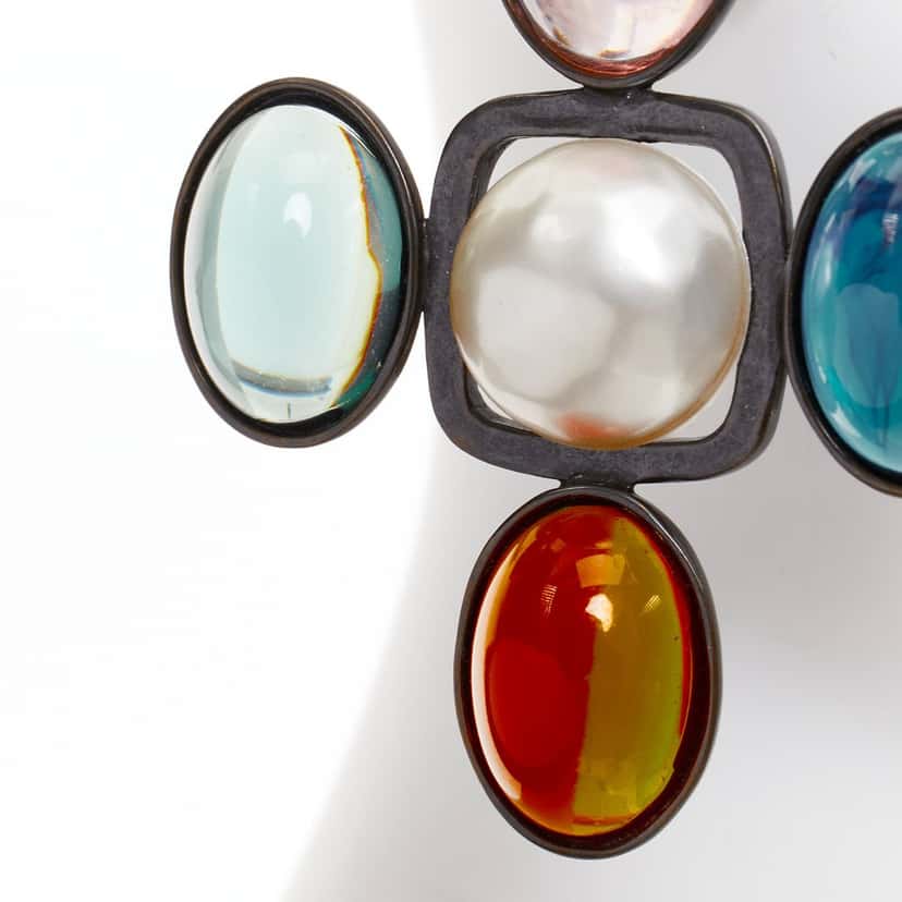 Saint Laurent 666425-Y15VR-9247 Blue Metal Never worn - Box View