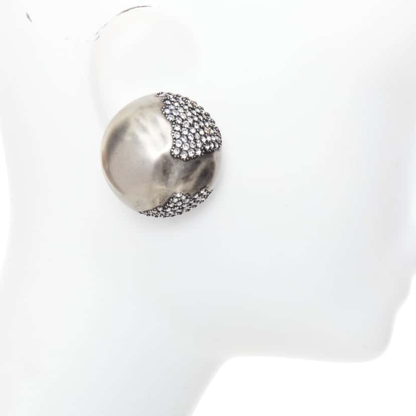 Saint Laurent Earrings Silver Metal Never worn - Inside View