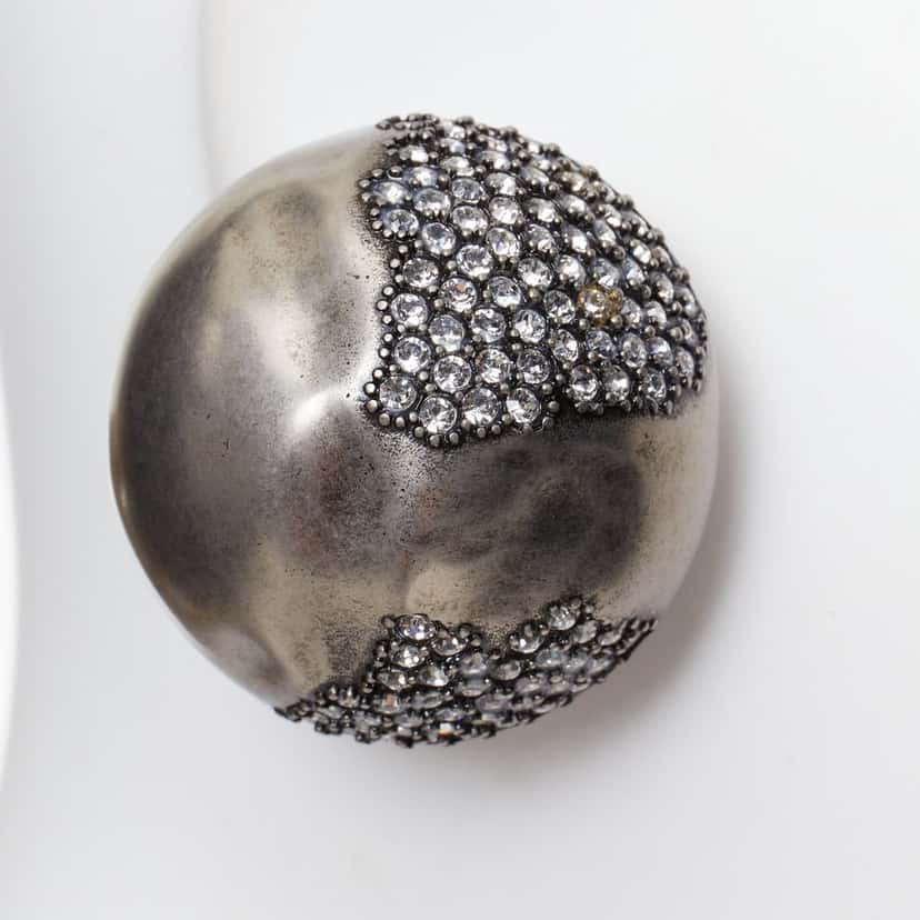 Saint Laurent Earrings Silver Metal Never worn - Model View