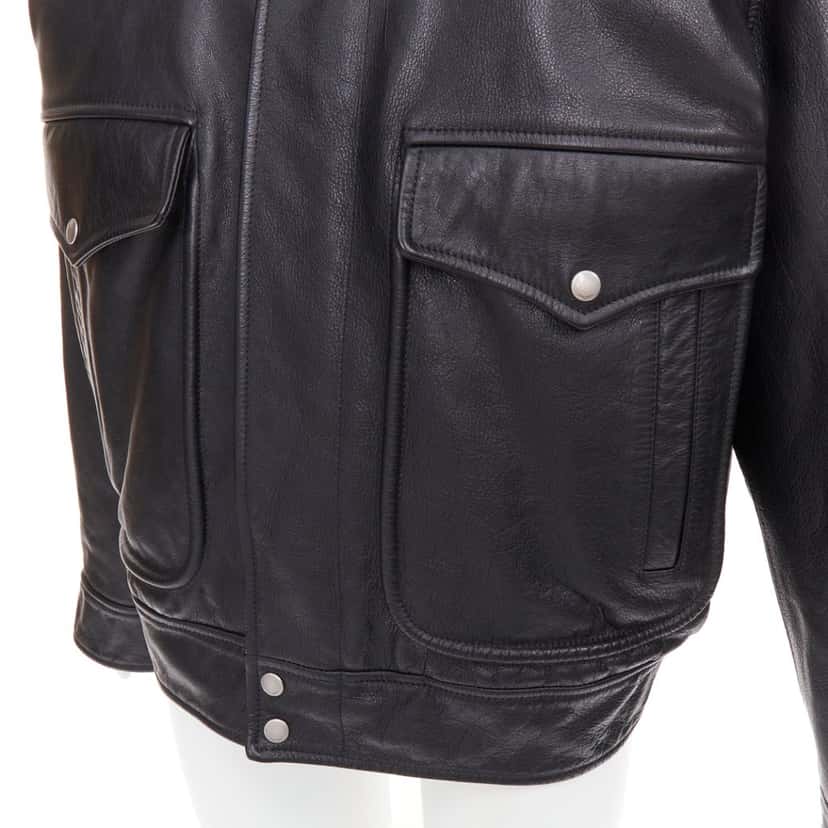 Saint Laurent Jacket Black Leather Very good condition - Back View