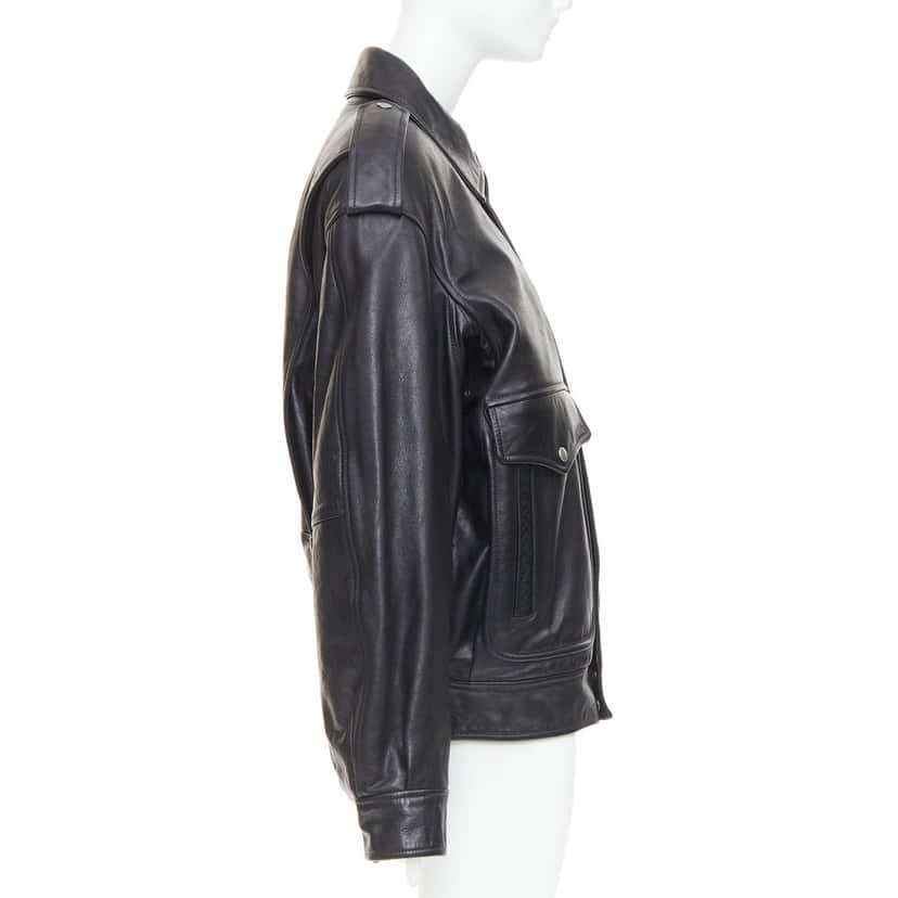 Saint Laurent Jacket Black Leather Very good condition - Box View