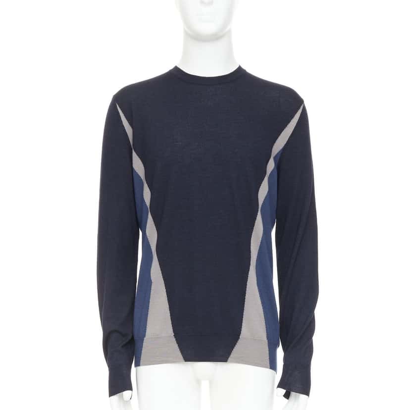Hermes Top Navy Cashmere Fair condition - Front View