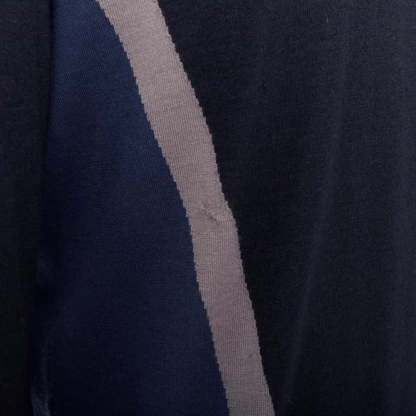 Hermes Top Navy Cashmere Fair condition - Back View