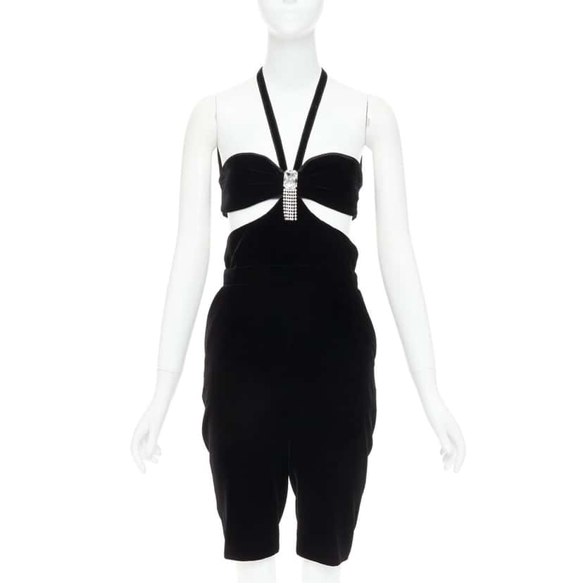 Saint Laurent Jumpsuit Black Viscose Never worn, with tag - Front View
