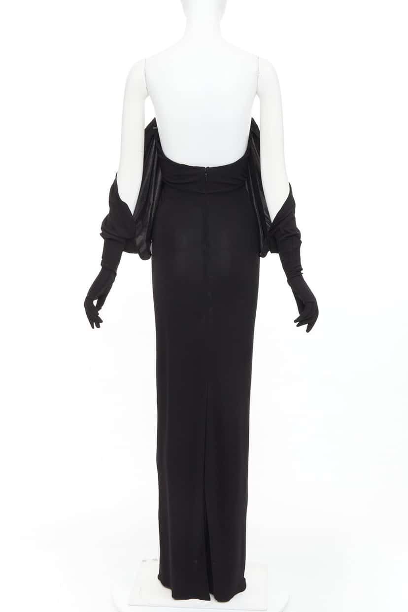 Saint Laurent Rosie Huntington-Whiteley, v Black Viscose Never worn, with tag - Box View