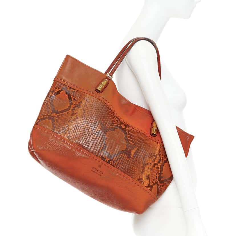Gucci Laidback Crafty Orange Leather Fair condition - Back View