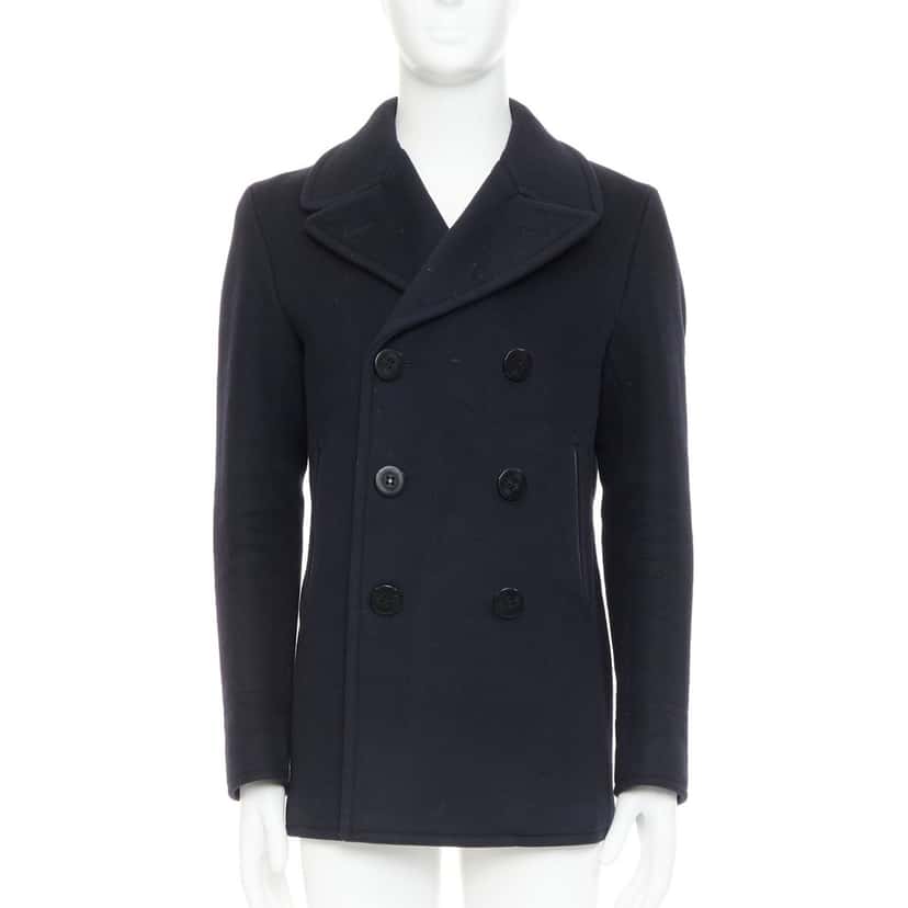 Tom Ford Coat Navy Wool Fair condition - Front View
