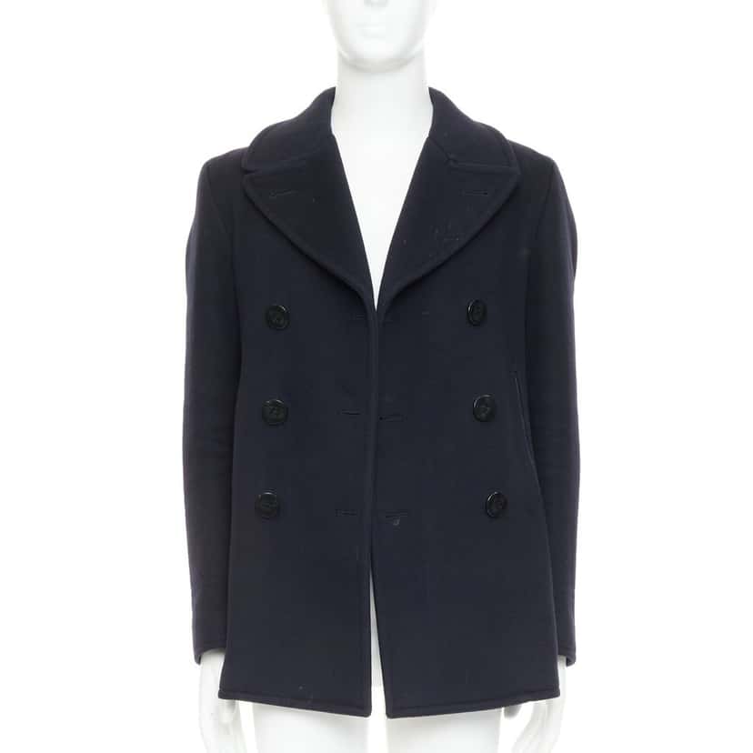 Tom Ford Coat Navy Wool Fair condition - Inside View
