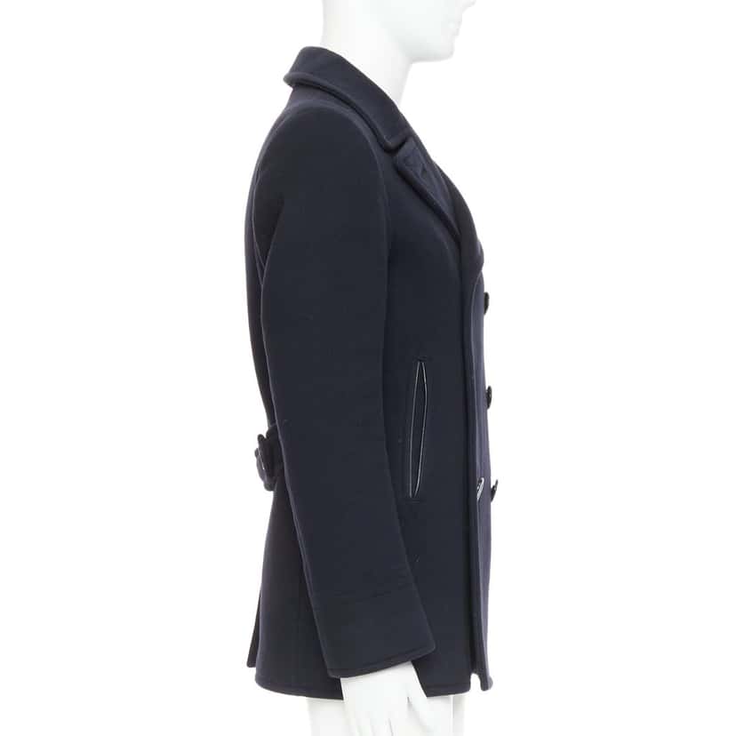 Tom Ford Coat Navy Wool Fair condition - Box View