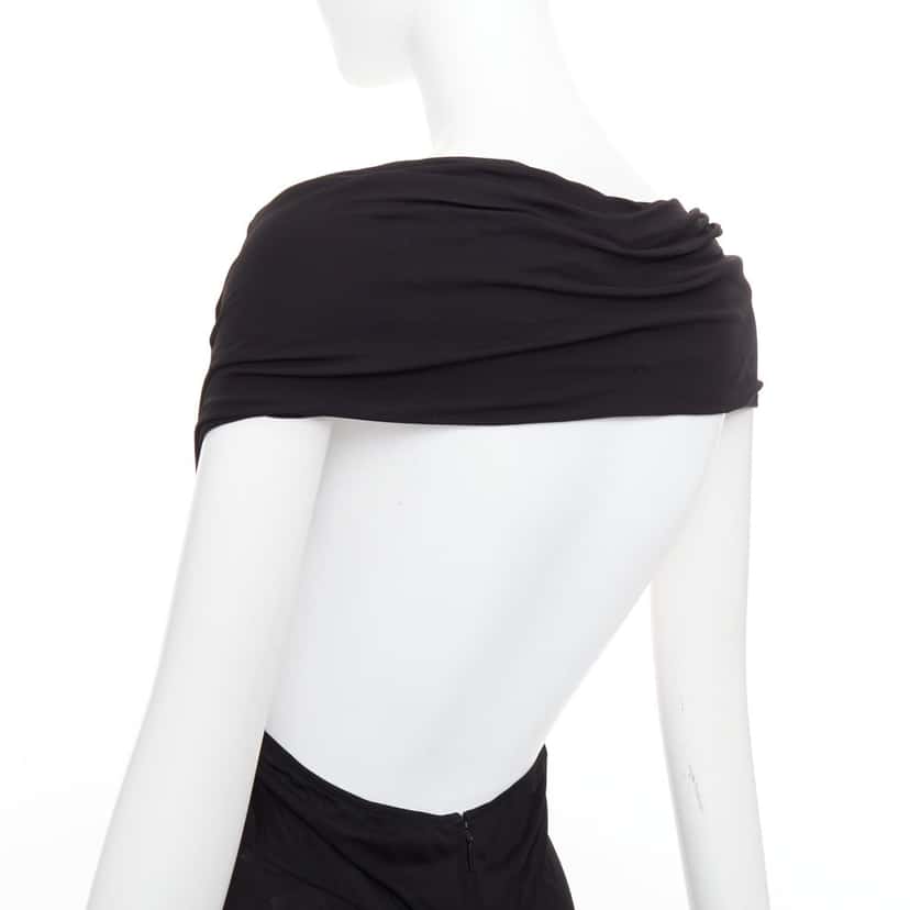 Saint Laurent Dress Black Viscose Never worn, with tag - Back View