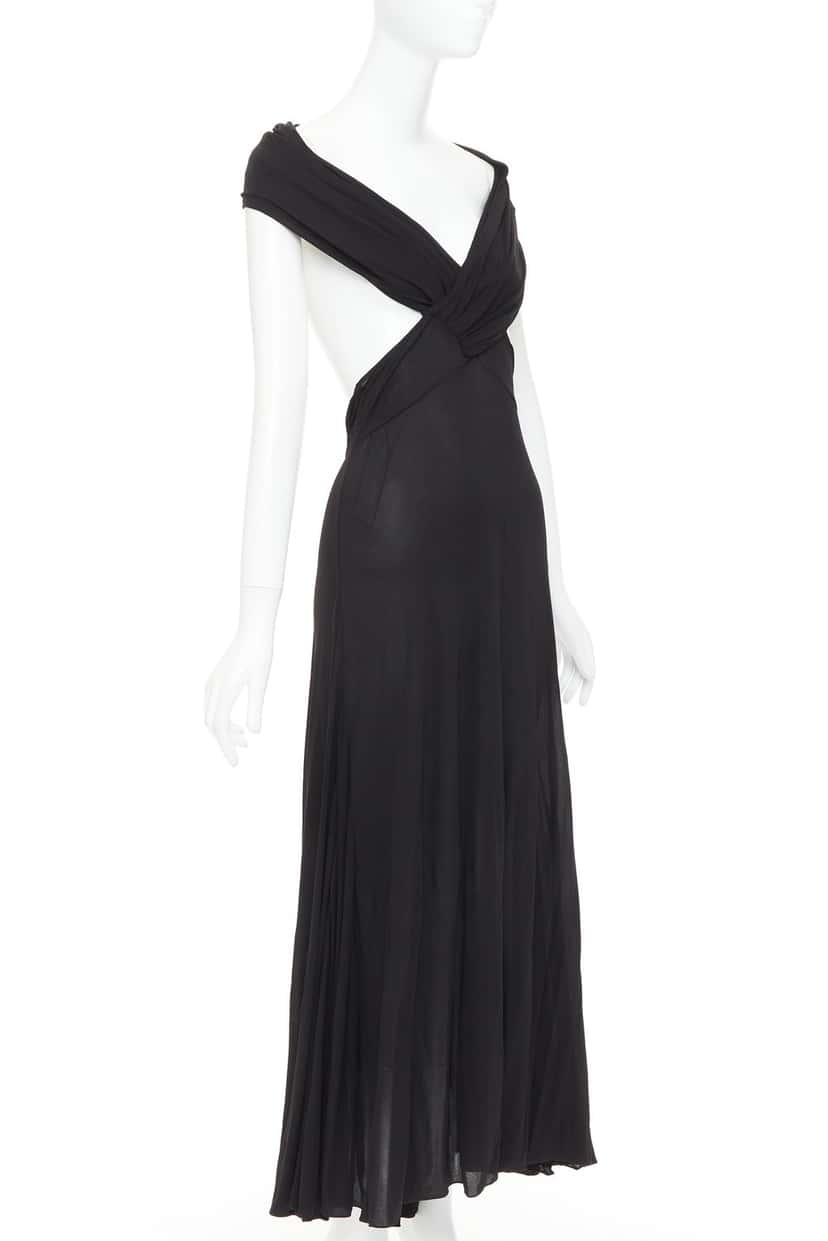 Saint Laurent Dress Black Viscose Never worn, with tag - Inside View