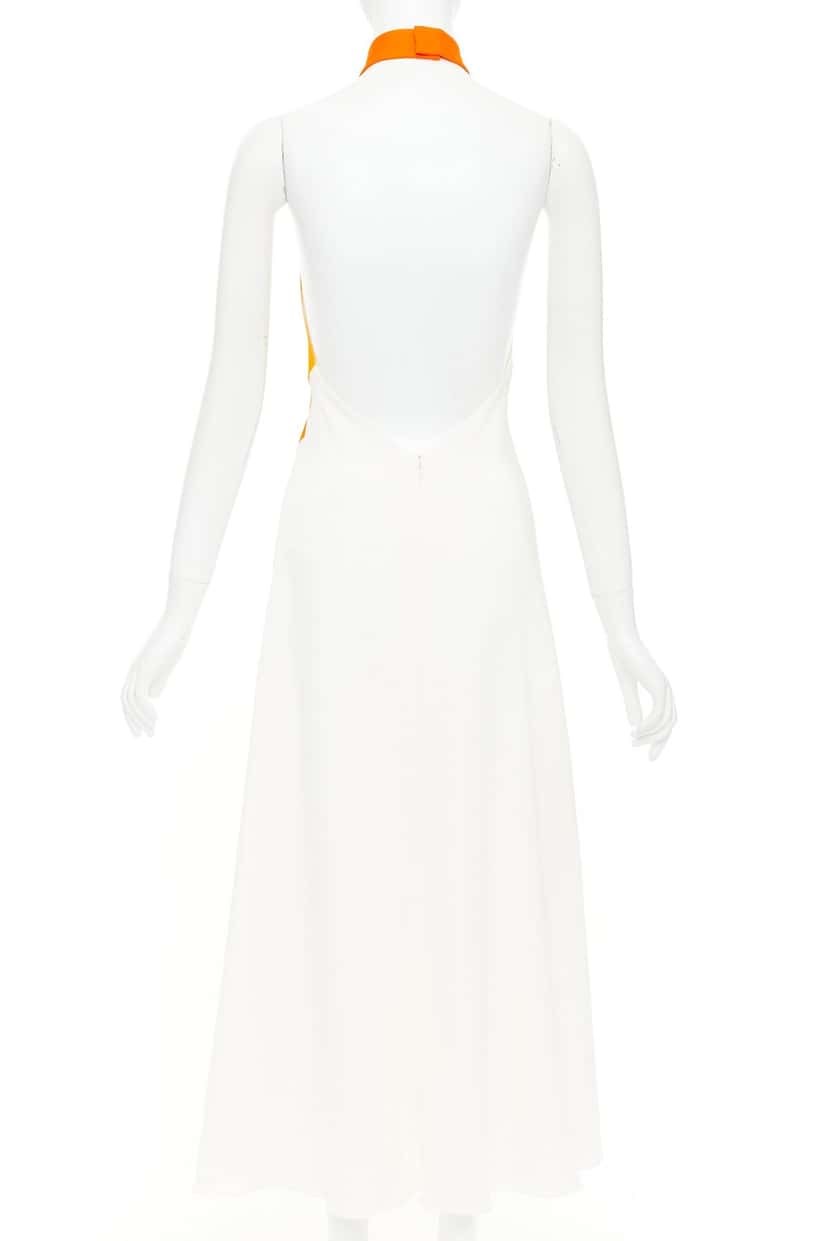 SALVATORE FERRAGAMO Dress Ecru Polyester Never worn, with tag - Box View