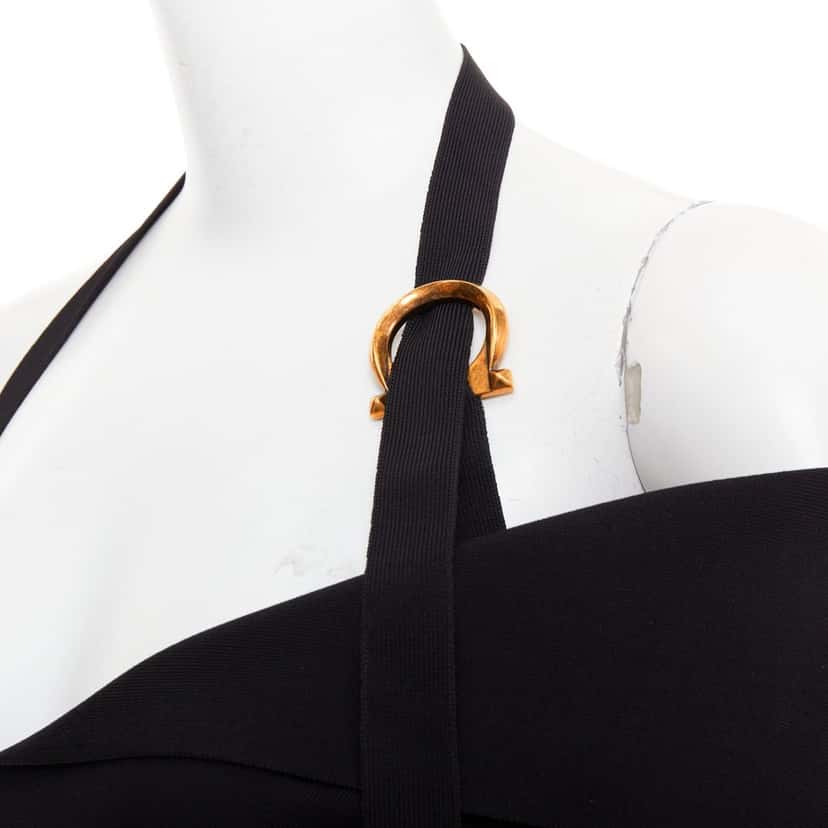 Ferragamo Dress Black Viscose Very good condition - Back View