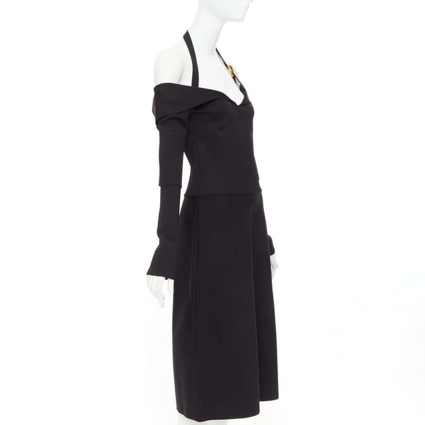 Ferragamo Dress Black Viscose Very good condition - Inside View