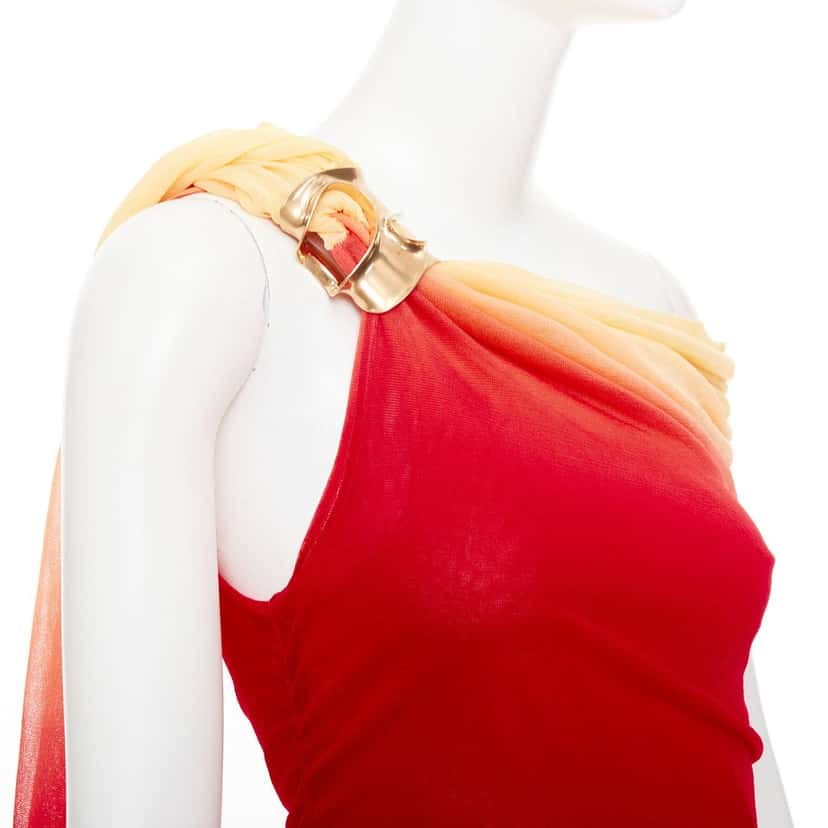 SALVATORE FERRAGAMO Dress Orange Silk Never worn, with tag - Back View