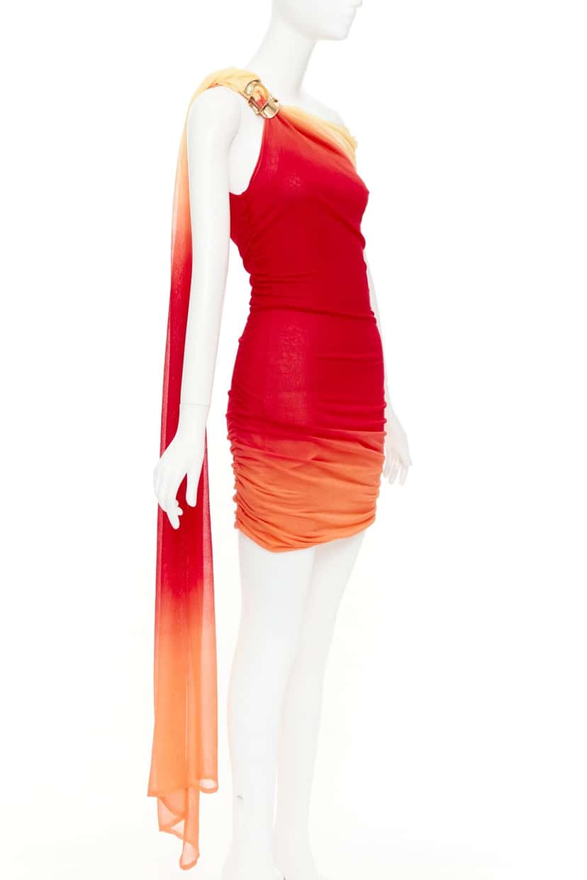 SALVATORE FERRAGAMO Dress Orange Silk Never worn, with tag - Inside View