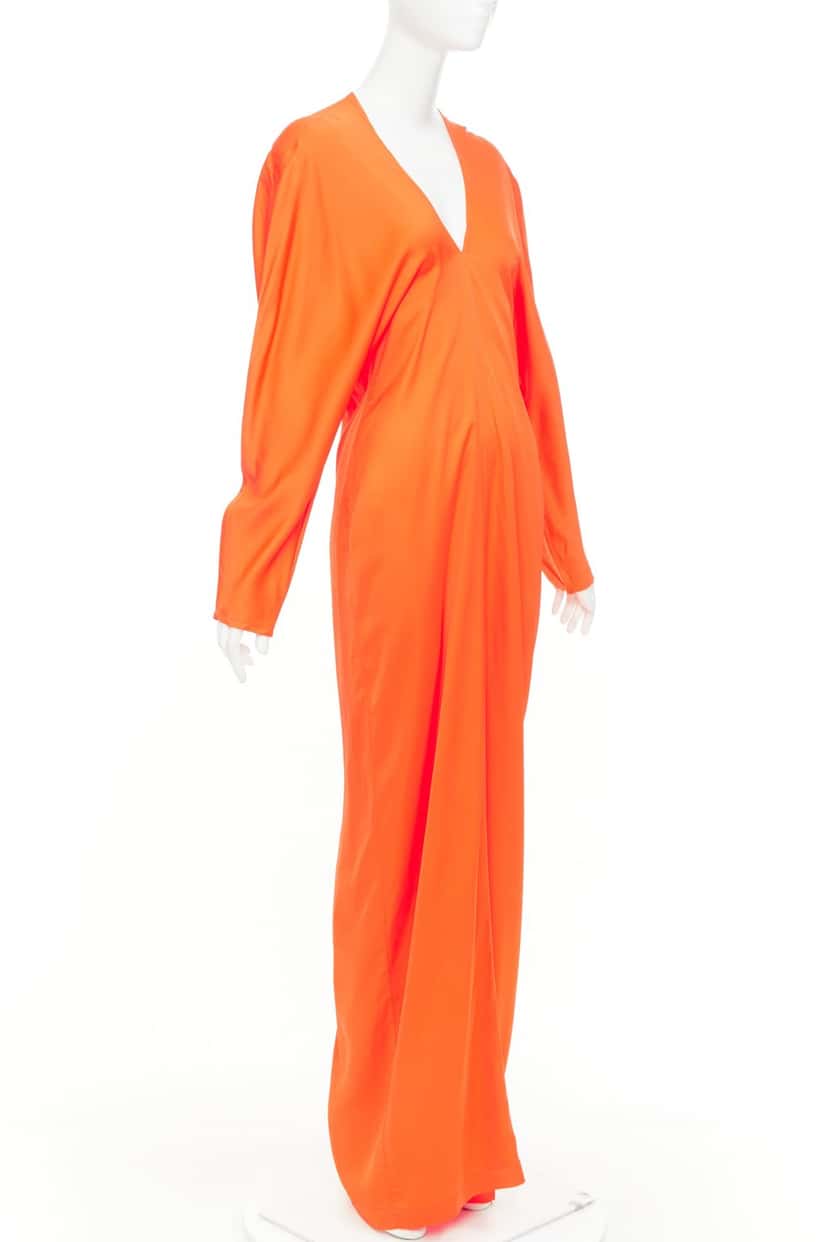 SALVATORE FERRAGAMO Dress Orange Viscose Never worn, with tag - Front View