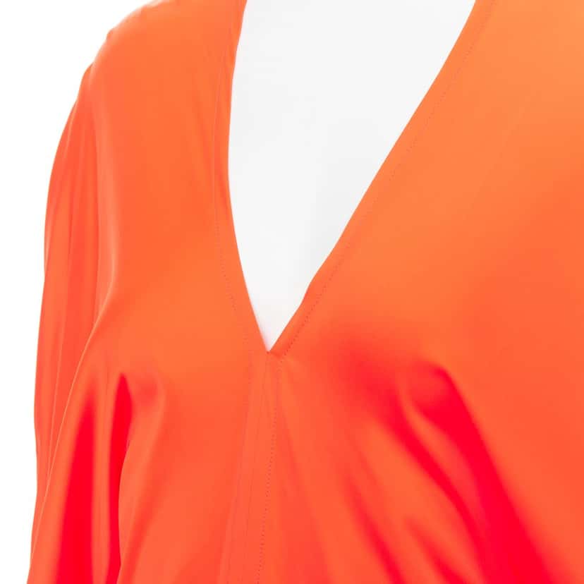 SALVATORE FERRAGAMO Dress Orange Viscose Never worn, with tag - Back View