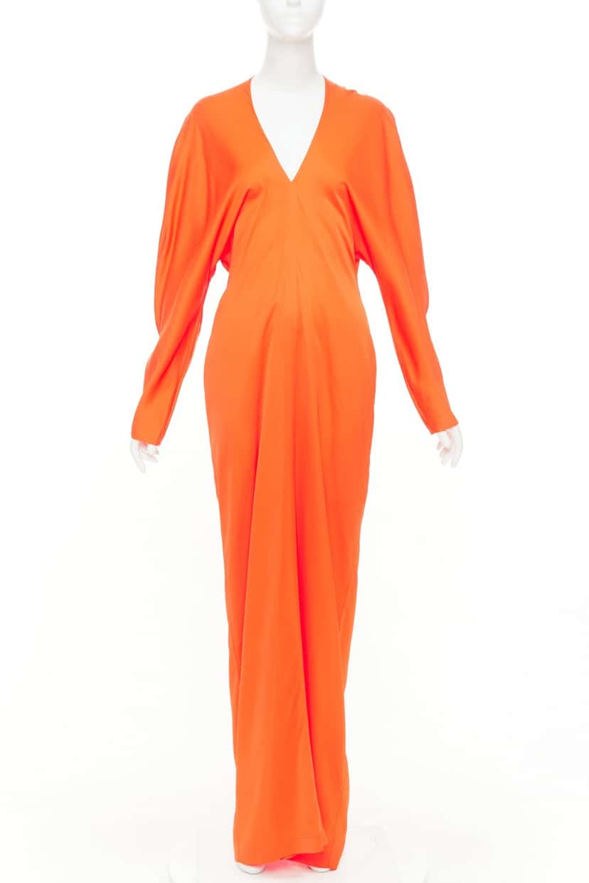 SALVATORE FERRAGAMO Dress Orange Viscose Never worn, with tag - Inside View