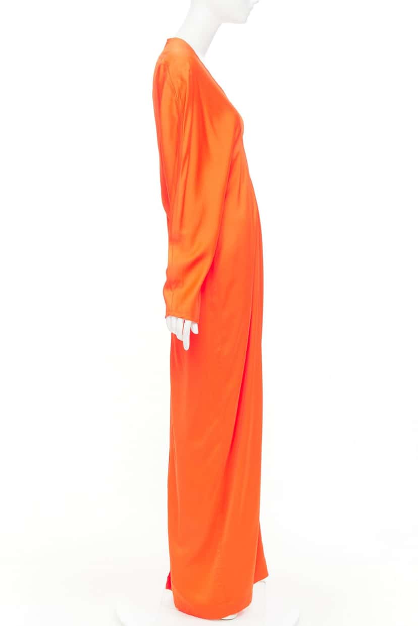 SALVATORE FERRAGAMO Dress Orange Viscose Never worn, with tag - Model View