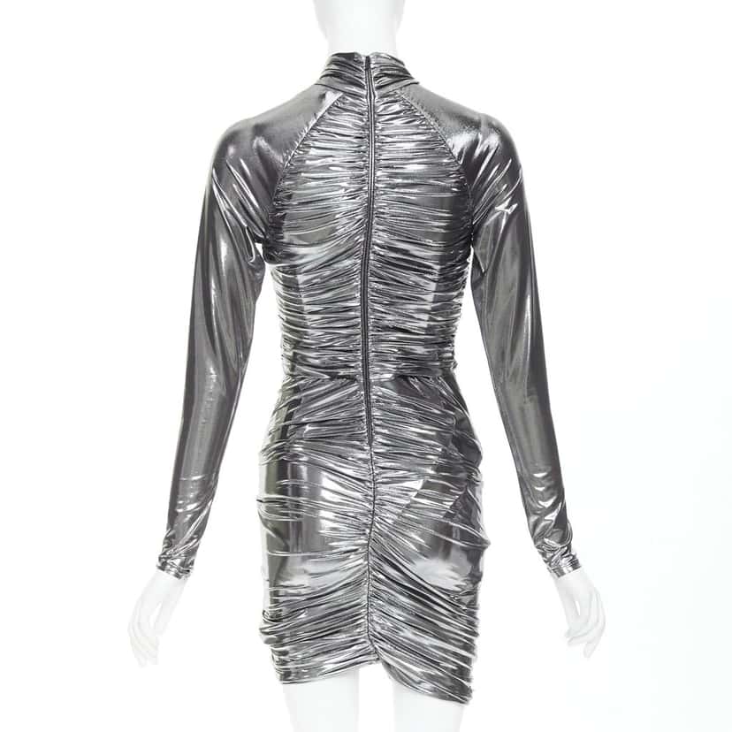 Ferragamo Dress Silver Polyester Never worn, with tag - Box View
