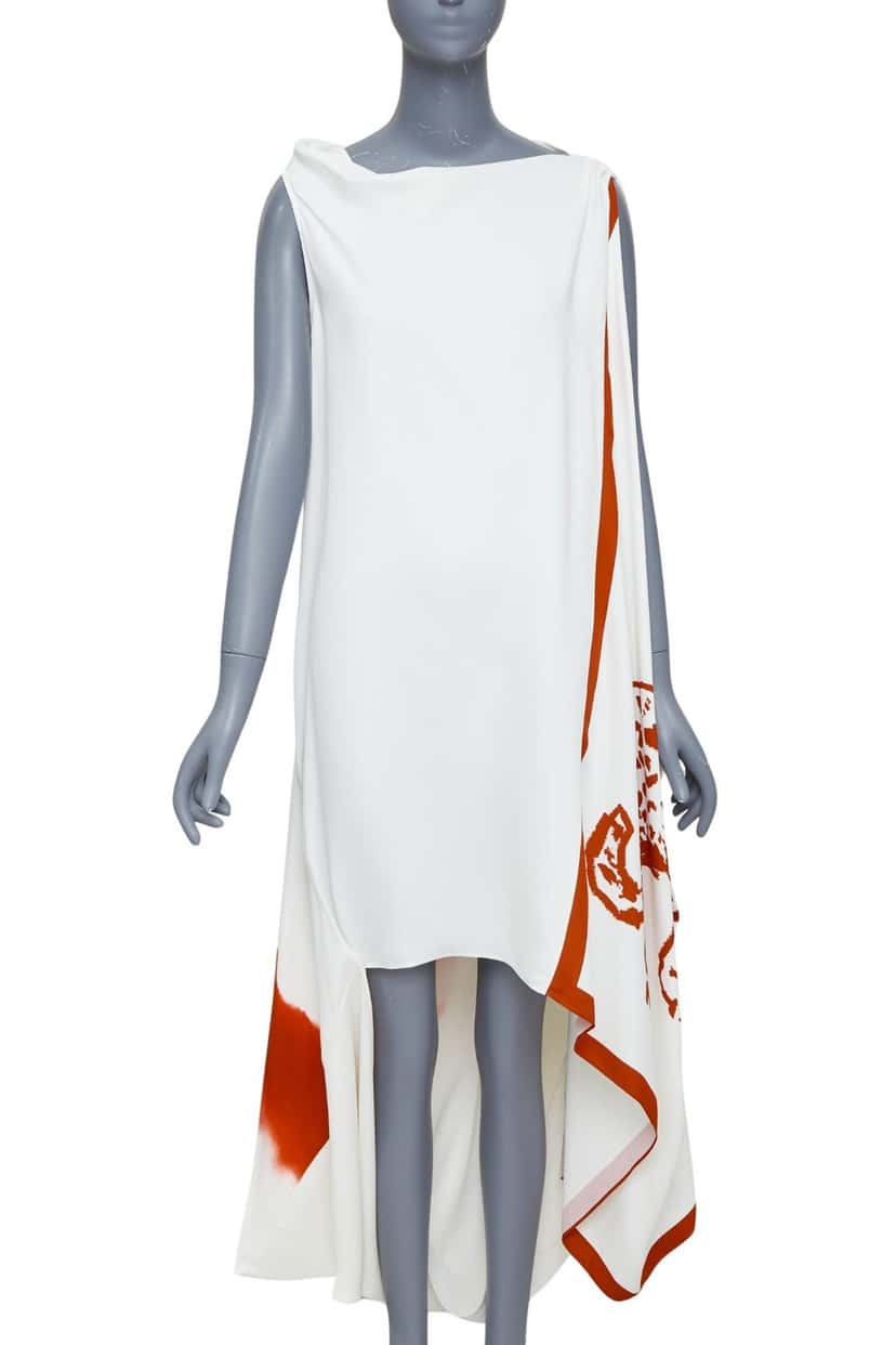 SALVATORE FERRAGAMO Dress Ecru Viscose Never worn, with tag - Front View