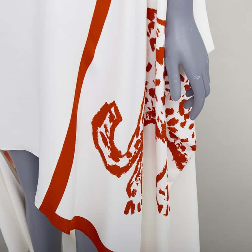 SALVATORE FERRAGAMO Dress Ecru Viscose Never worn, with tag - Back View