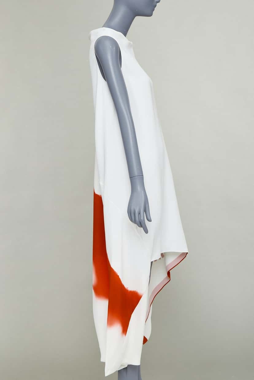 SALVATORE FERRAGAMO Dress Ecru Viscose Never worn, with tag - Model View