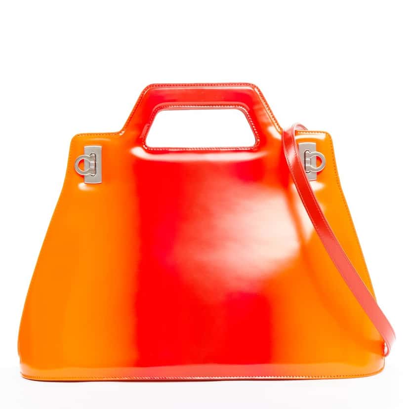 SALVATORE FERRAGAMO Wanda Red Leather Never worn, with tag - Front View