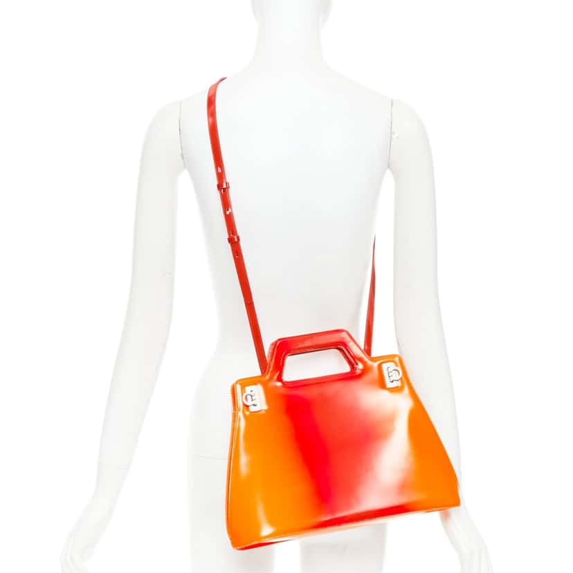 SALVATORE FERRAGAMO Wanda Red Leather Never worn, with tag - Back View