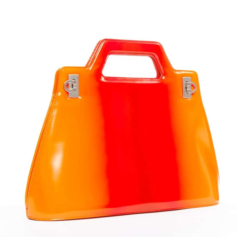 SALVATORE FERRAGAMO Wanda Red Leather Never worn, with tag - Inside View