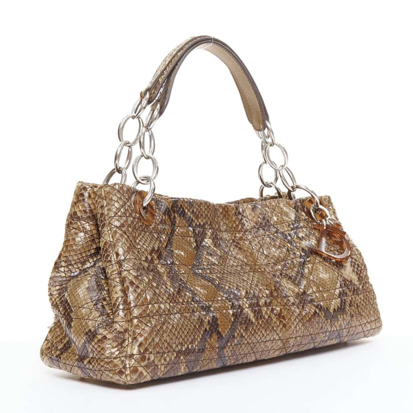 Dior Dior Soft Shopping Bag Brown Leather Fair condition - Inside View