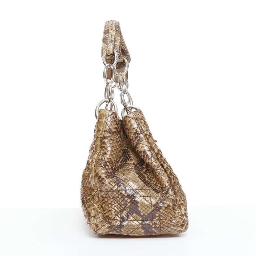 Dior Dior Soft Shopping Bag Brown Leather Fair condition - Model View