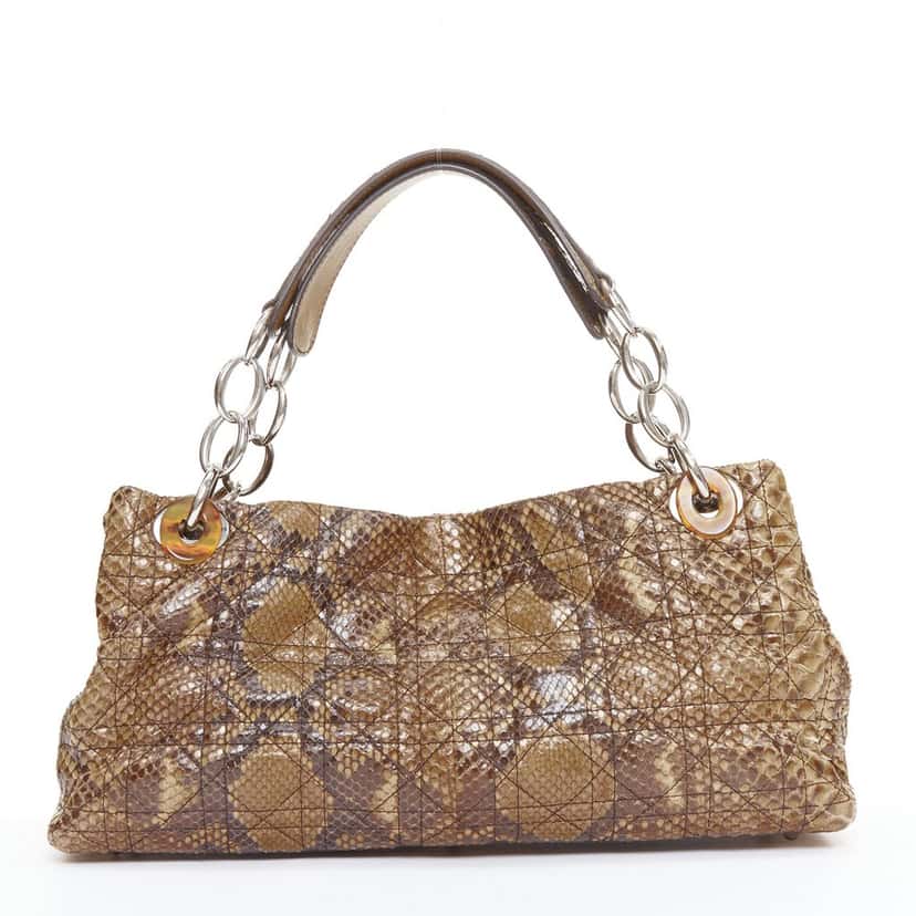 Dior Dior Soft Shopping Bag Brown Leather Fair condition - Box View