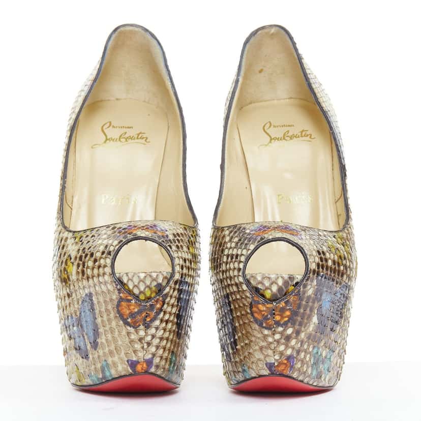 Christian Louboutin Highness 160 Beige Leather Very good condition - Inside View