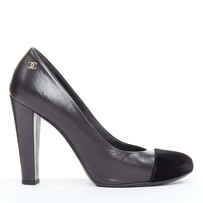 Chanel Heels Black Leather Fair condition - Inside View