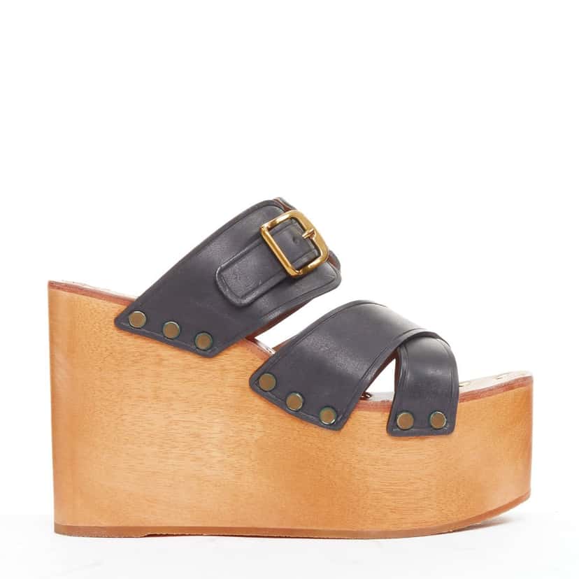 Celine Heels Black Leather Good condition - Front View