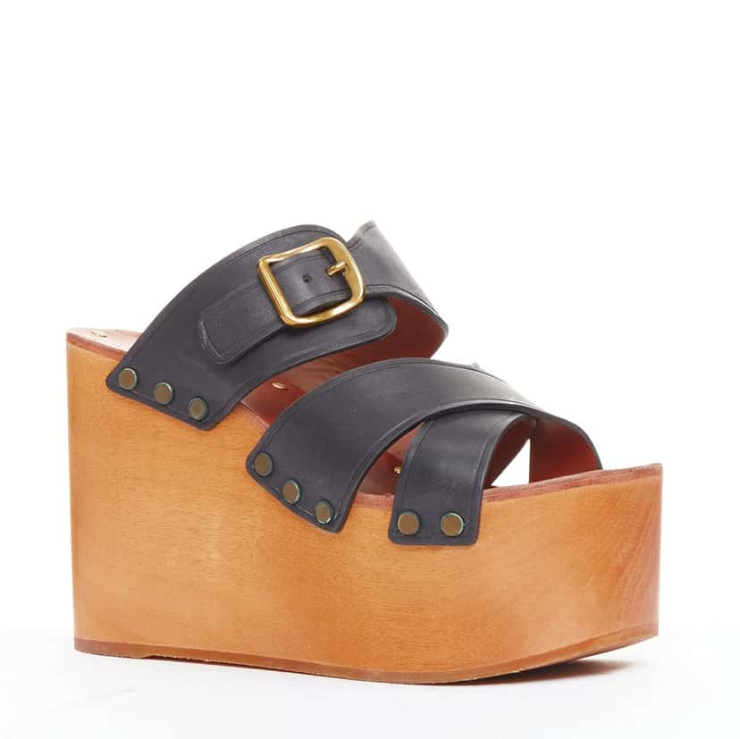 Celine Heels Black Leather Good condition - Back View