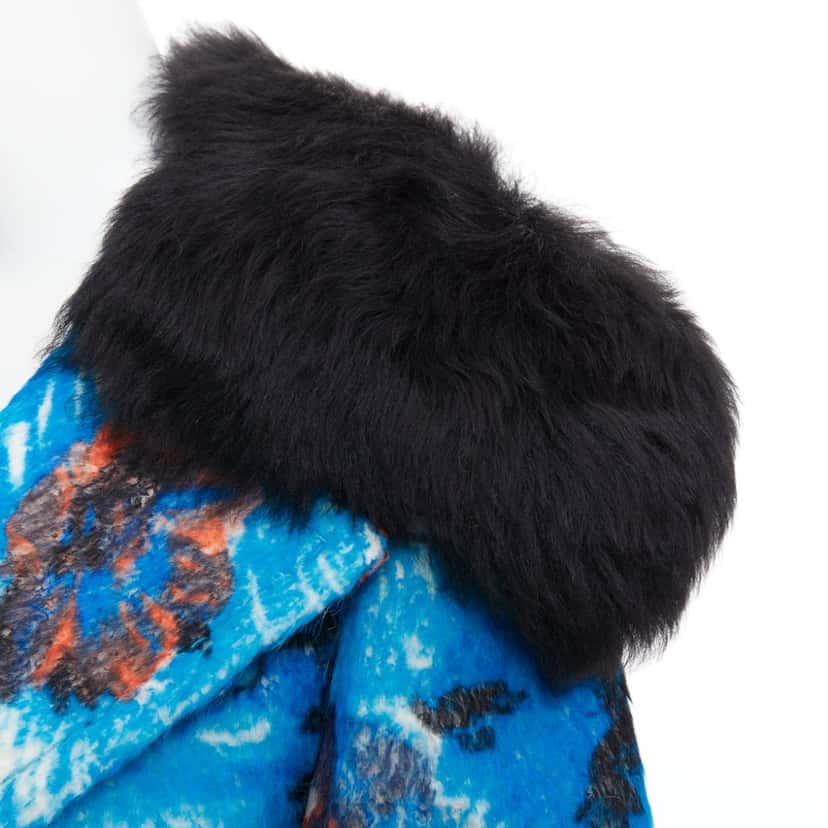 Prada Coat Blue Polyester Never worn, with tag - Back View